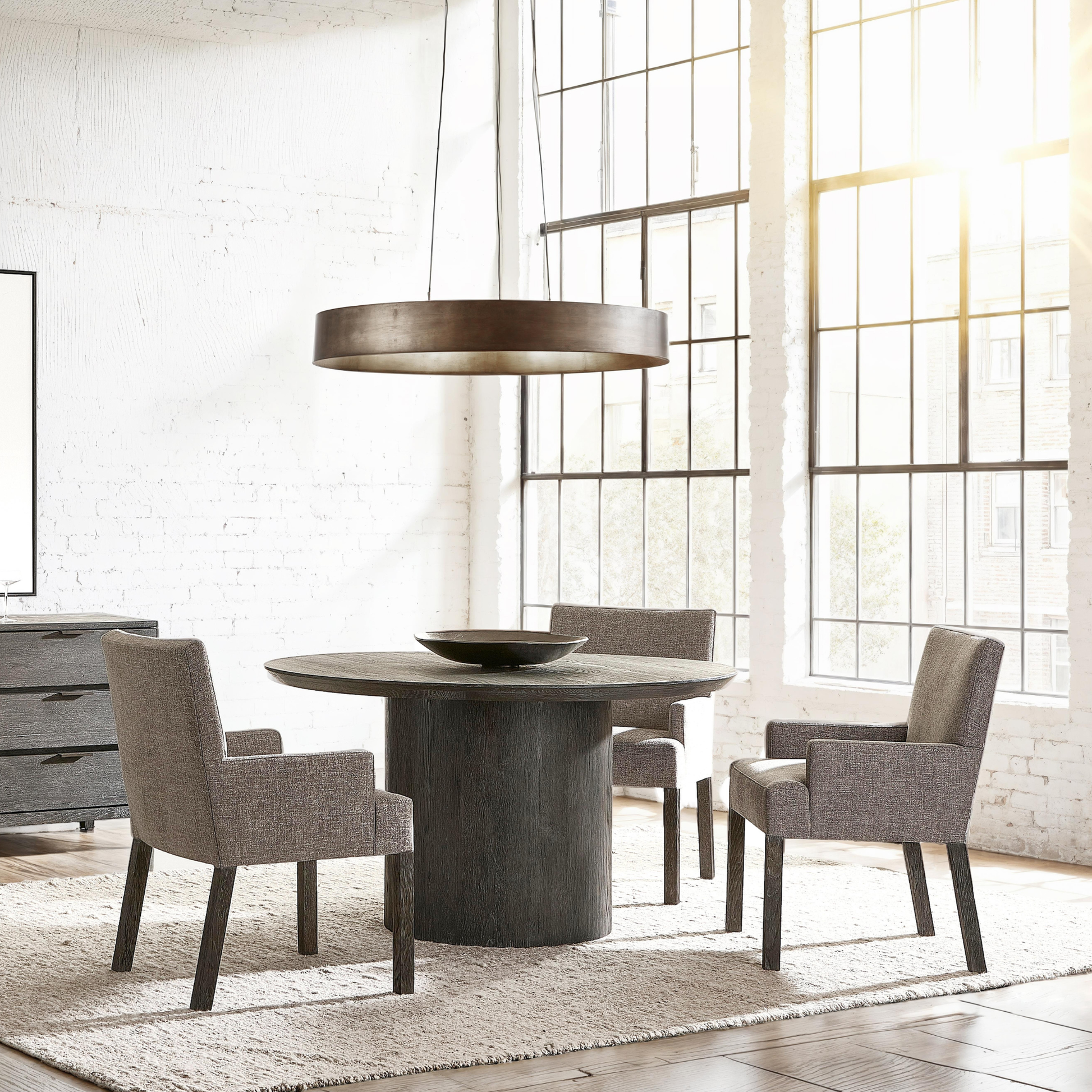 Bernhardt Menton Fabric Upholstered Arm Chair with Tack glides-Comfort Design