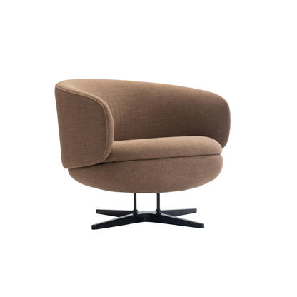 Bernhardt Moxi Modern Fabric Swivel Accent Chair with Metal Base-Comfort Design