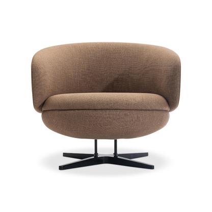 Bernhardt Moxi Modern Fabric Swivel Accent Chair with Metal Base-Comfort Design