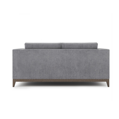 Bernhardt Noel Gray Fabric 2-Seater Loveseat Sofa with 2 Accent Pillows-ComfortFurniture