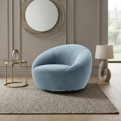 Bernhardt Rizz Upholstered Fabric Swivel Accent Chair-Comfort Furniture Design
