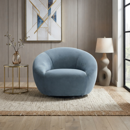 Bernhardt Rizz Upholstered Fabric Swivel Accent Chair-Comfort Furniture Design
