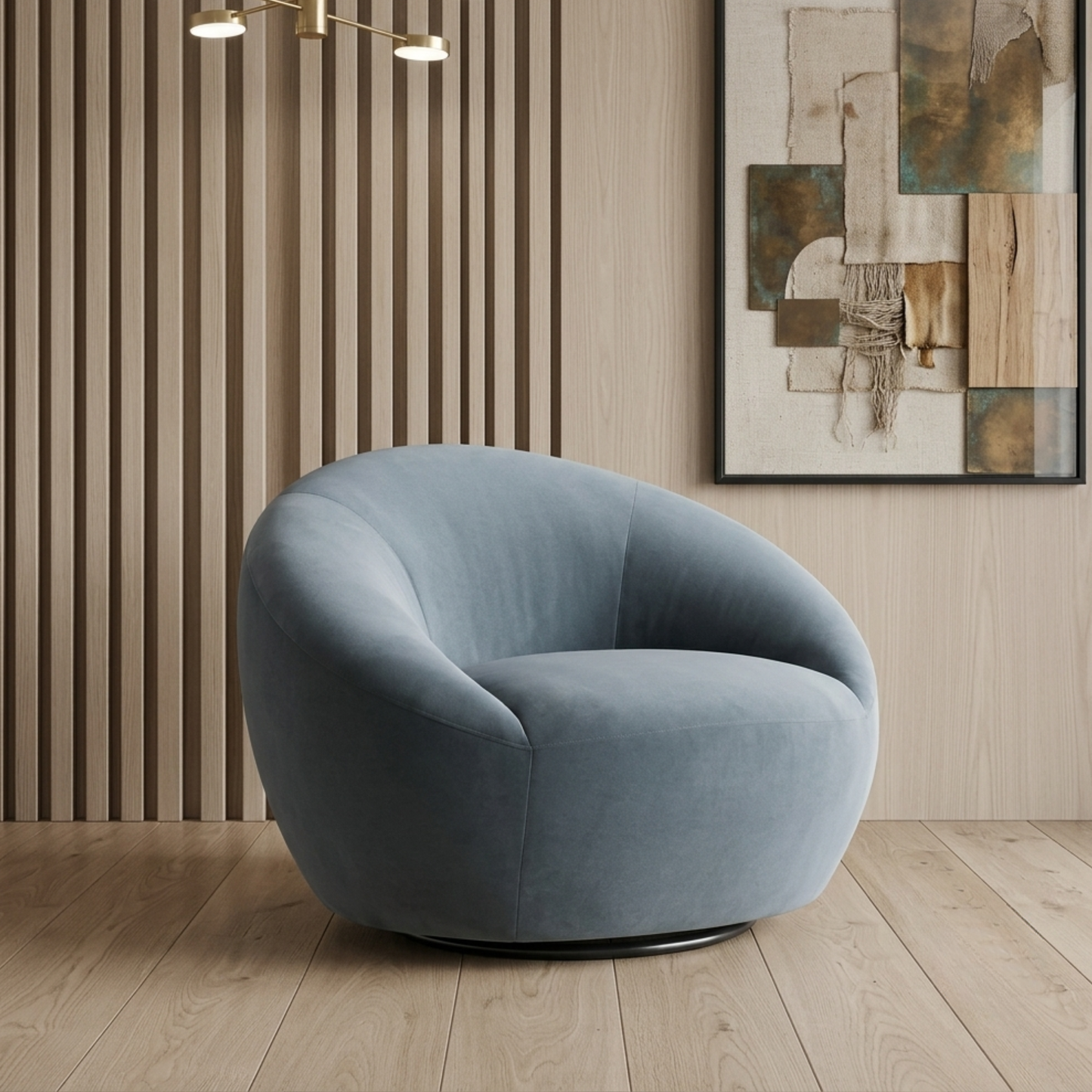 Bernhardt Rizz Upholstered Fabric Swivel Accent Chair-Comfort Furniture Design
