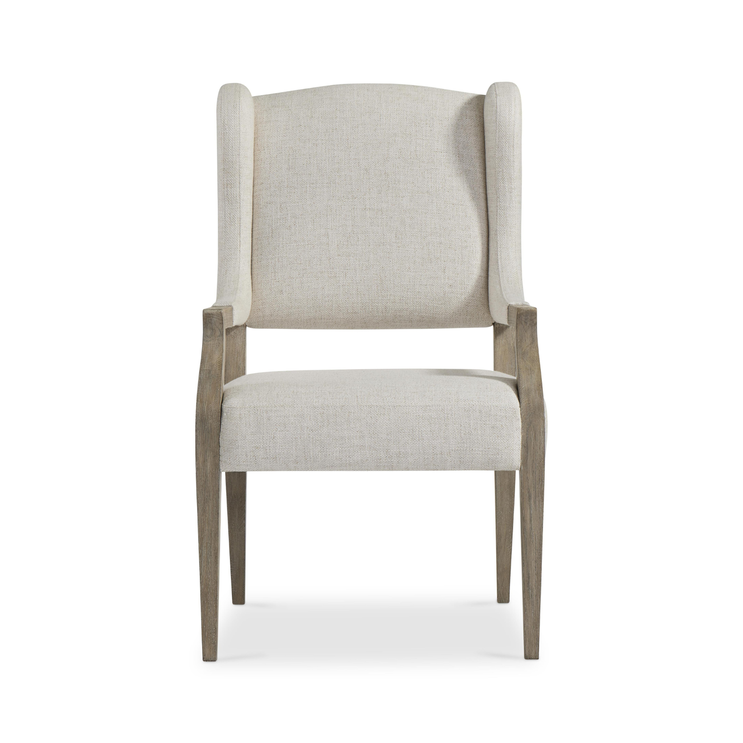 Bernhardt Santa Barbara Fabric Arm Chair with Wooden Saber Legs