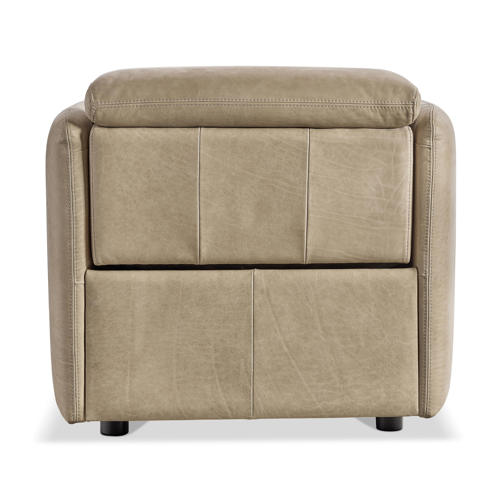 Bernhardt Sierra Leather Power Motion Recliner Chair with Power Headrest-Comfort Design