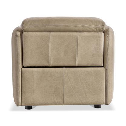 Bernhardt Sierra Leather Power Motion Recliner Chair with Power Headrest-Comfort Design