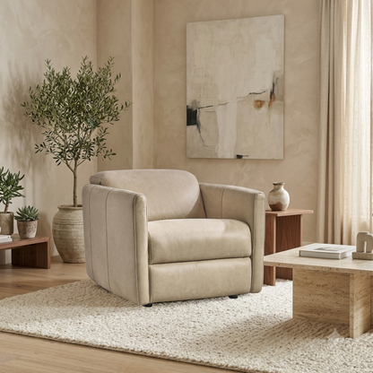  Bernhardt Sierra Leather Power Motion Recliner Chair with Power Headrest-Comfort Design
