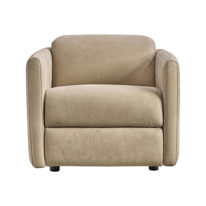 Bernhardt Sierra Leather Power Motion Recliner Chair with Power Headrest-Comfort Design