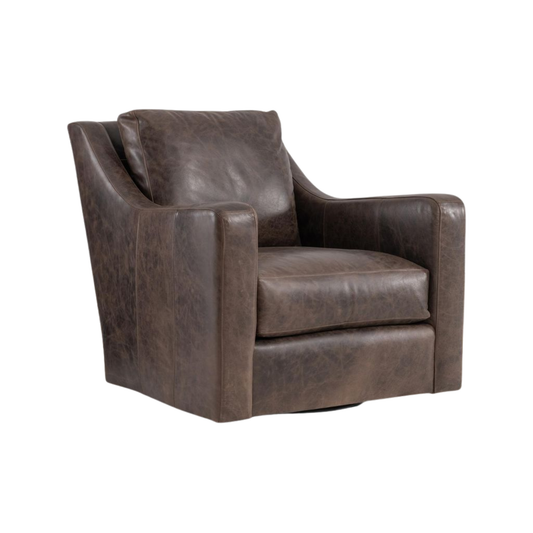 Bernhardt Ventura Leather Swivel Chair