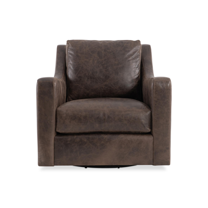 Bernhardt Ventura Leather Swivel Chair
