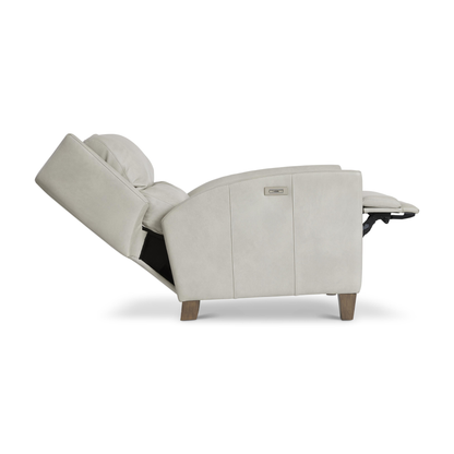 Bernhardt Weller Leather Power Motion Recliner Chair with USB Charging Port-Comfort Design