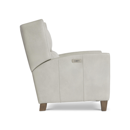 Bernhardt Weller Leather Power Motion Recliner Chair with USB Charging Port-Comfort Design