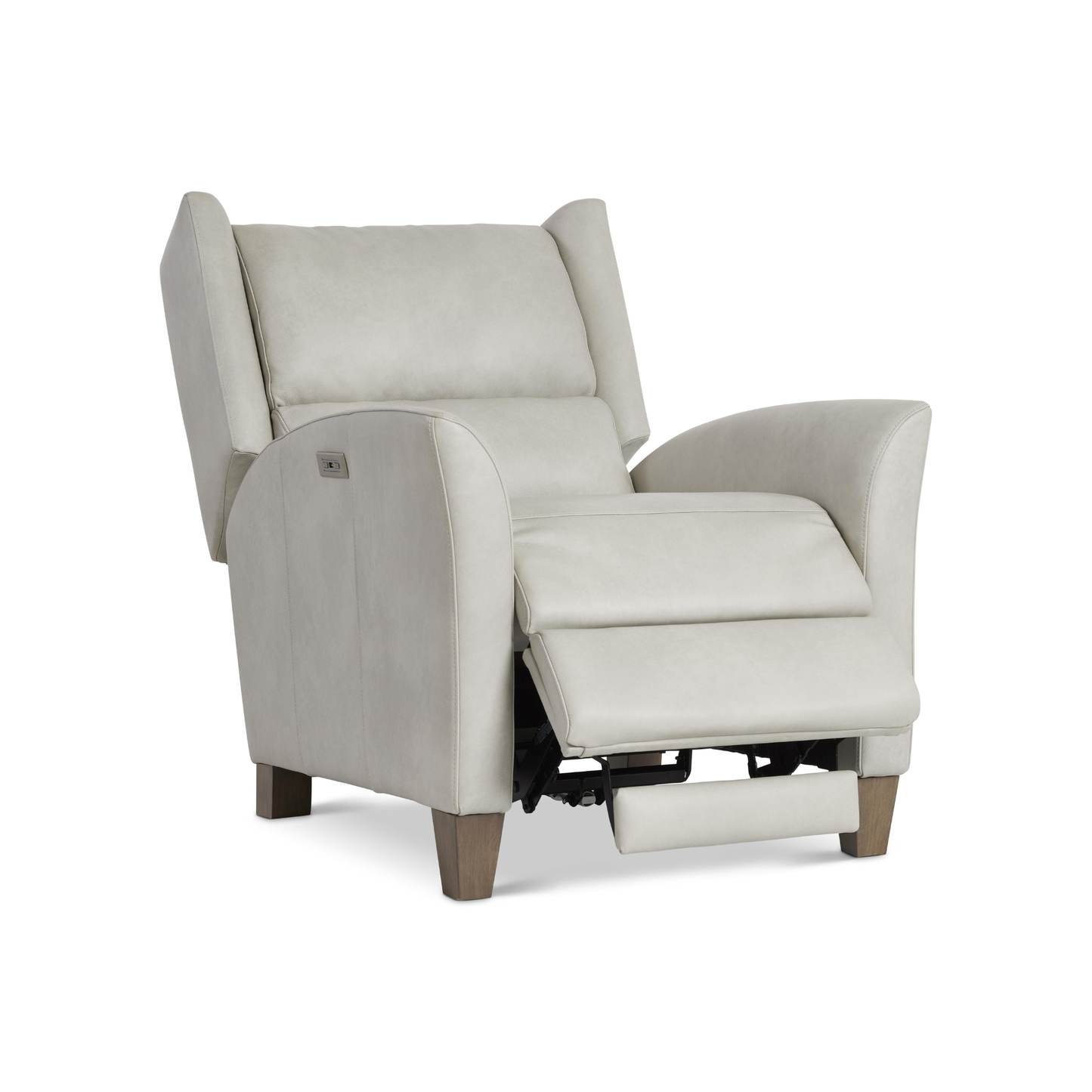 Bernhardt Weller Leather Power Motion Recliner Chair with USB Charging Port-Comfort Design