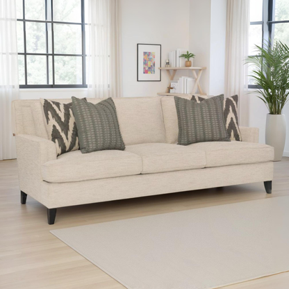 Bernhardt Addison Cream Fabric 3-Seater Sofa