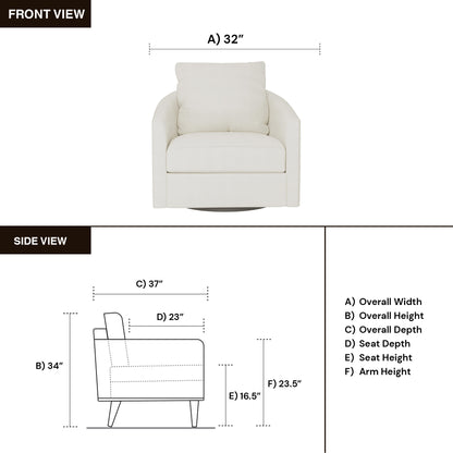 Bernhardt Astoria Fabric Swivel Chair