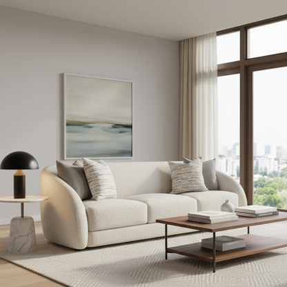 Bernhardt Living Austen Beige Tan Fabric 3-Seater Sofa