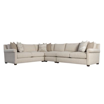 Bernhardt Barnes Fabric Sectional With Throw Pillow