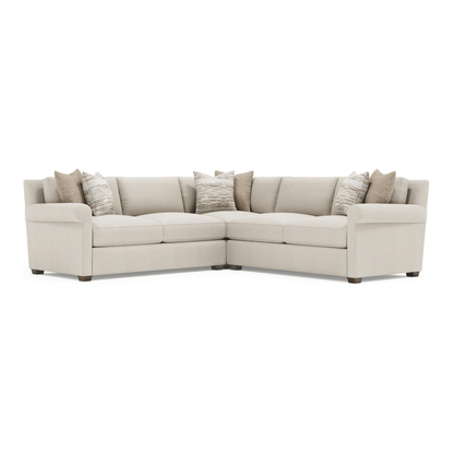 Bernhardt Barnes Fabric Sectional With Throw Pillow