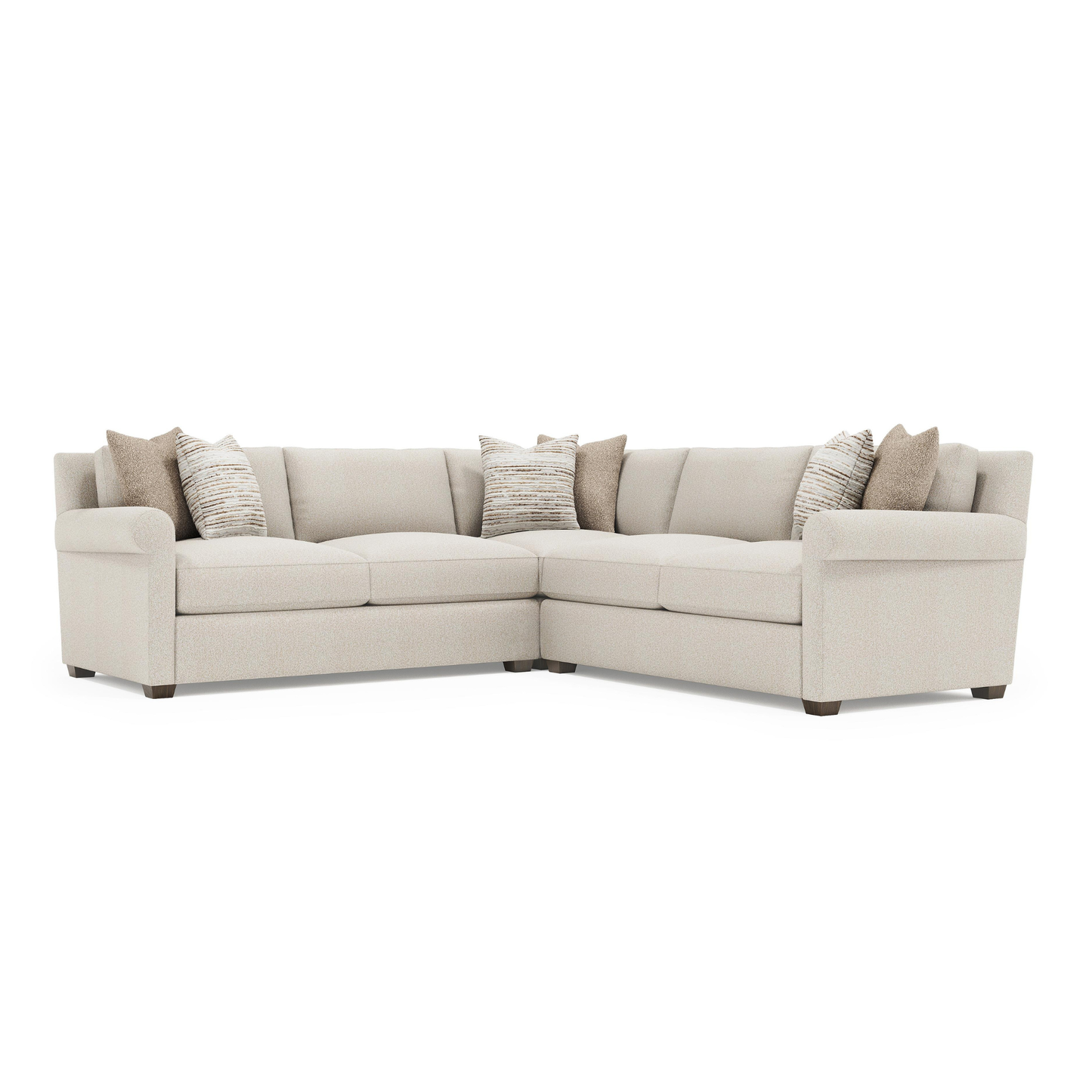 Bernhardt Barnes Fabric Sectional With Throw Pillow