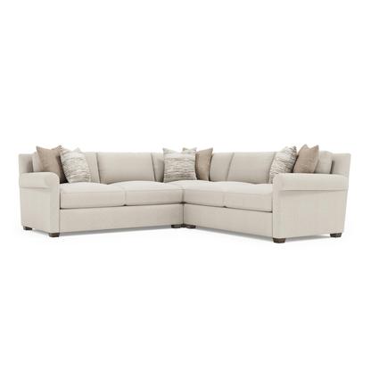 Bernhardt Barnes Fabric Sectional With Throw Pillow