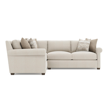 Bernhardt Barnes Fabric Sectional With Throw Pillow