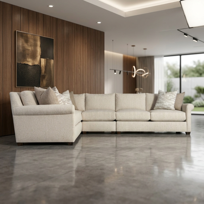 Bernhardt Barnes Fabric Sectional With Throw Pillow