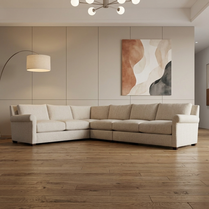 Bernhardt Barnes Fabric Sectional With Throw Pillow