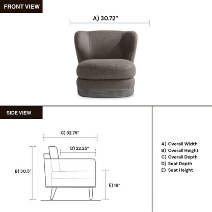 Bernhardt Beck Fabric Swivel Chair