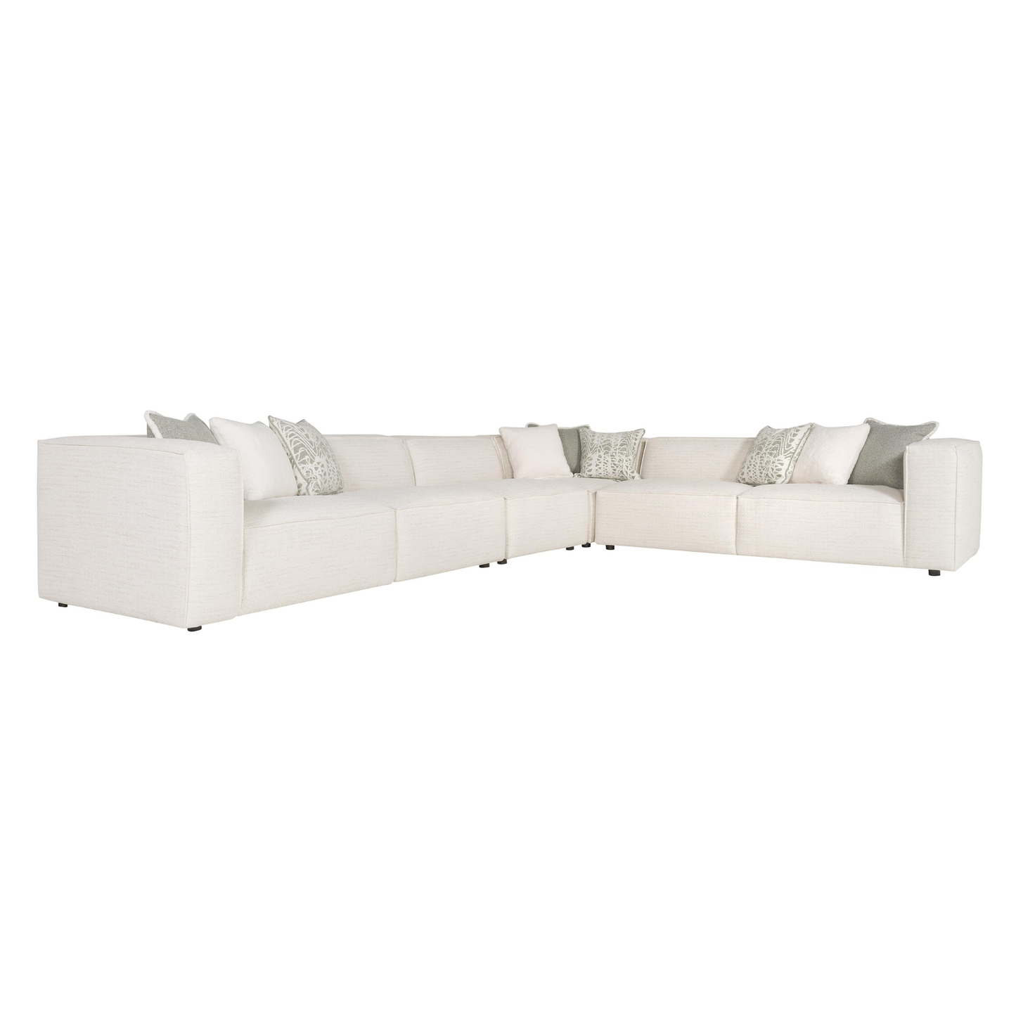 Bernhardt Bliss Cream Fabric Modular Sectional Sofa