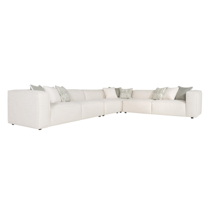 Bernhardt Bliss Cream Fabric Modular Sectional Sofa