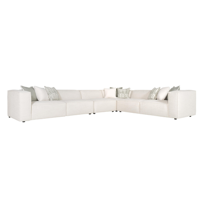 Bernhardt Bliss Cream Fabric Modular Sectional Sofa
