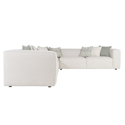 Bernhardt Bliss Cream Fabric Modular Sectional Sofa