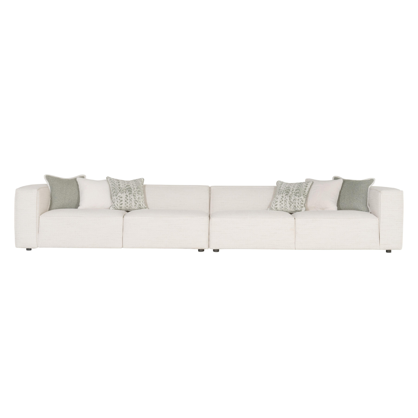 Bernhardt Bliss Cream Fabric Modular Sectional Sofa