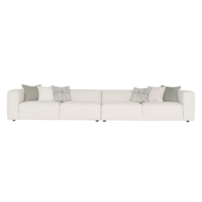 Bernhardt Bliss Cream Fabric Modular Sectional Sofa