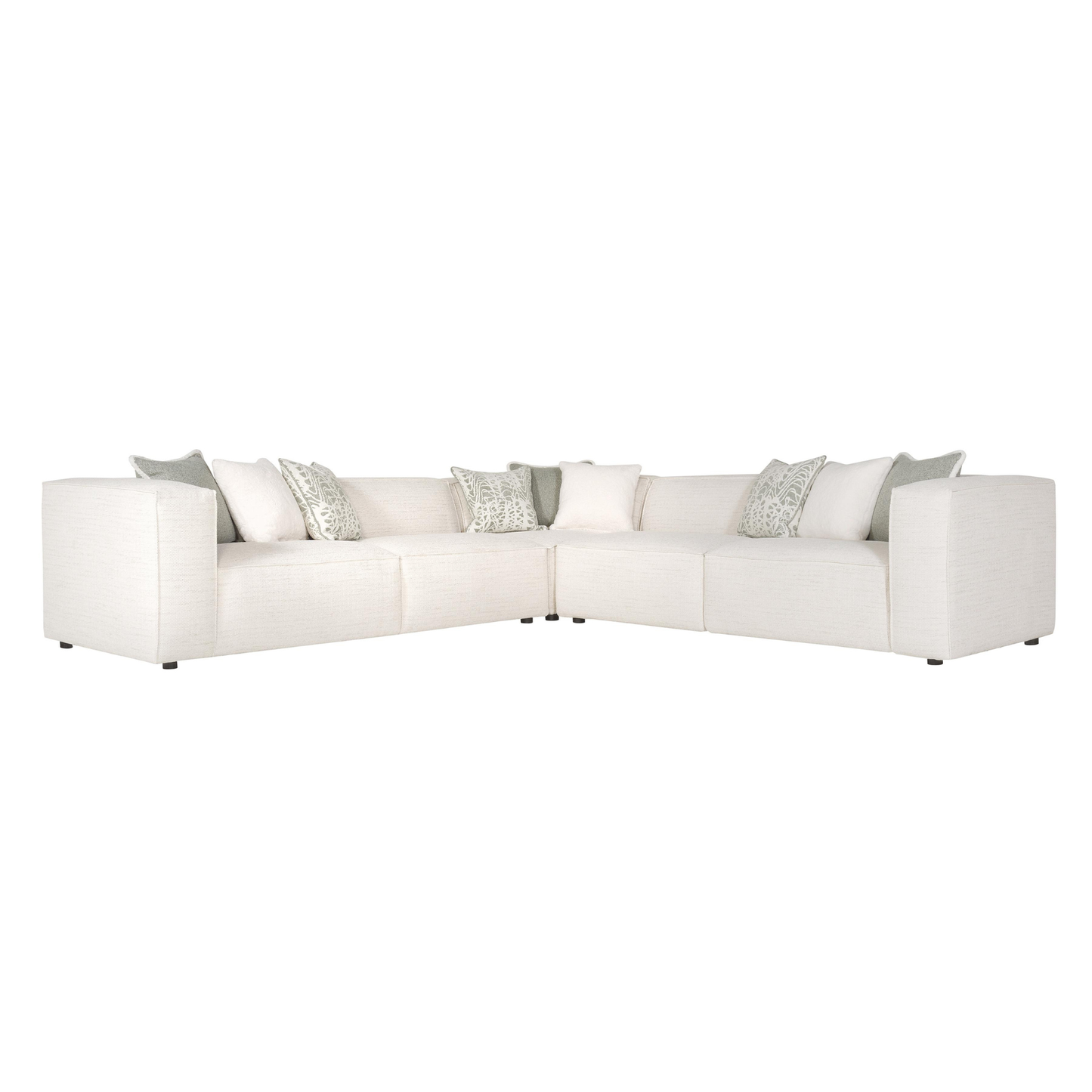 Bernhardt Bliss Cream Fabric Modular Sectional Sofa