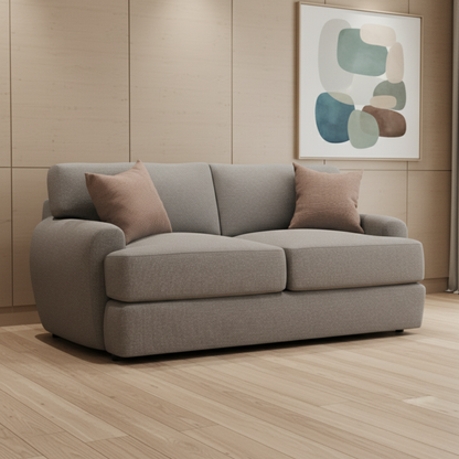 Bernhardt Cameron Fabric Loveseat With Oversized Roll Arms