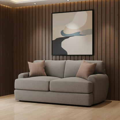 Bernhardt Cameron Fabric Loveseat With Oversized Roll Arms