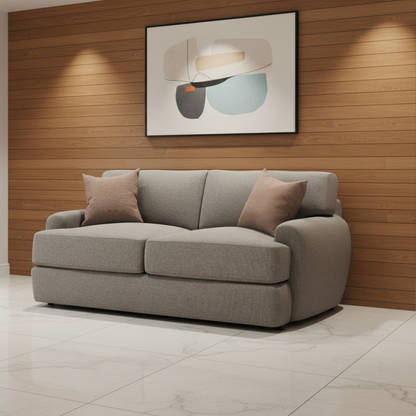 Bernhardt Cameron Fabric Loveseat With Oversized Roll Arms