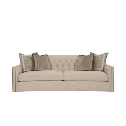 Bernhardt Candace 3-Seater Tufted Fabric Sofa With Reversible Seat Cushions