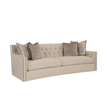 Bernhardt Candace 3-Seater Tufted Fabric Sofa With Reversible Seat Cushions