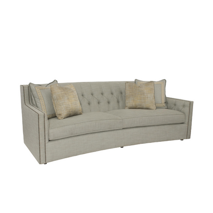 Bernhardt Candace 3-Seater Tufted Fabric Sofa With Reversible Seat Cushions
