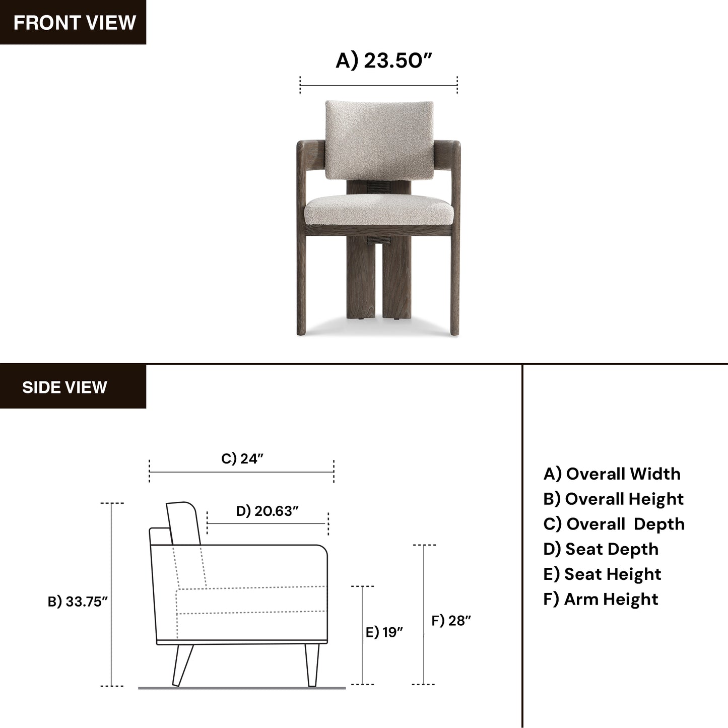 Bernhardt Casa Paros Fabric Upholstered Arm Chair with Curved Back