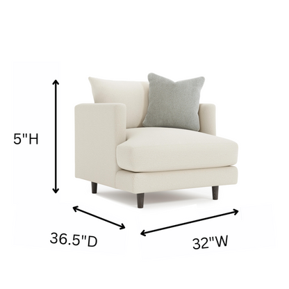 Bernhardt Colette Fabric Chair With Plush Feather Cushion