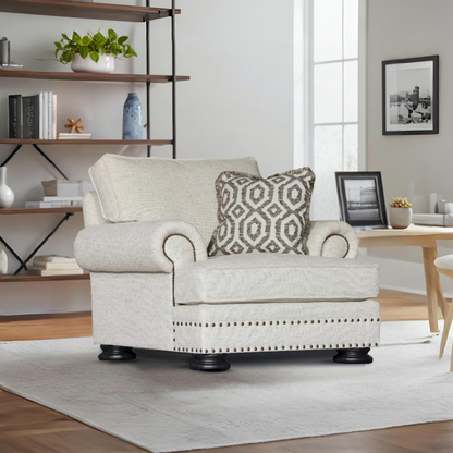 Bernhardt Foster Fabric Chair with Spring Down Cushion