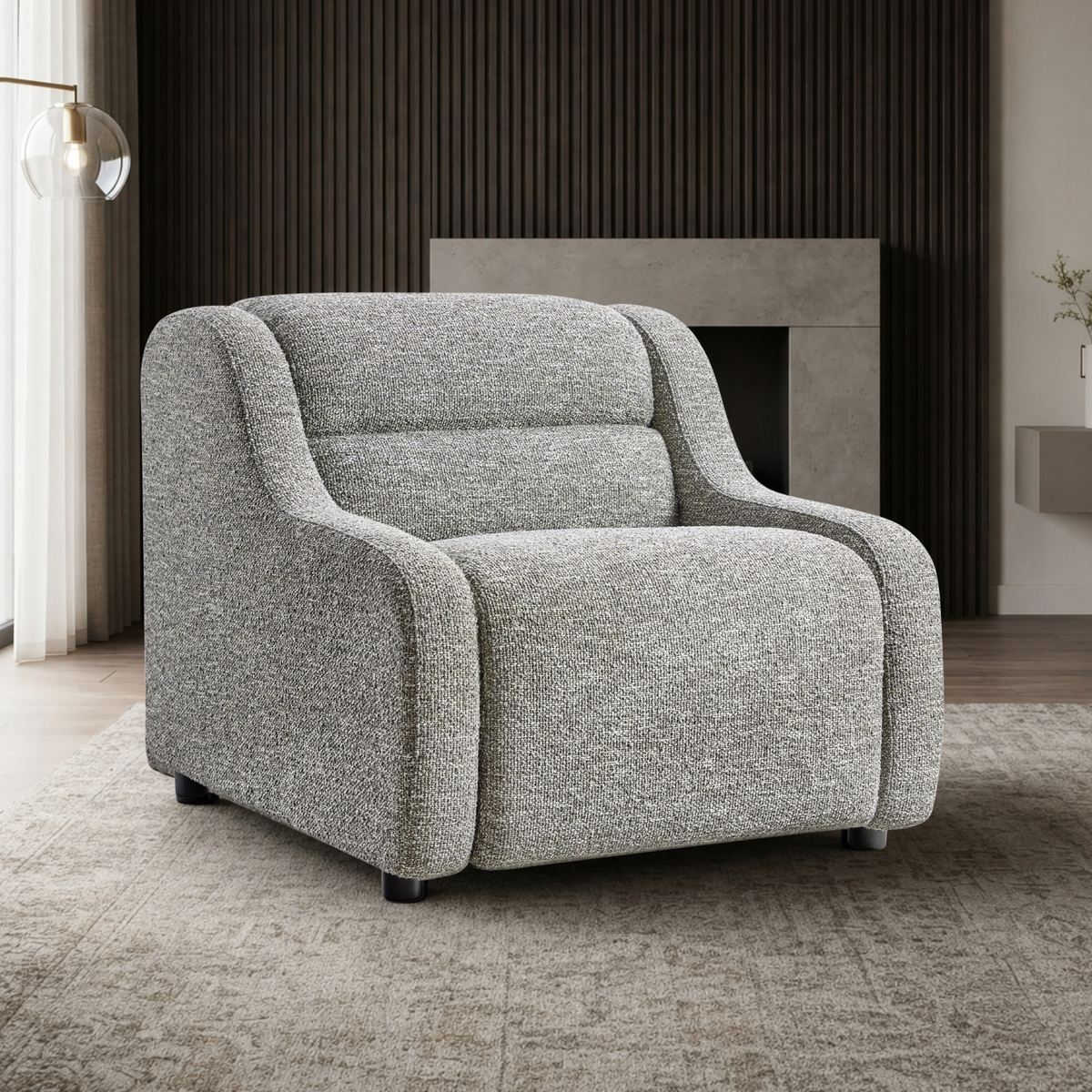 Bernhardt Gio Fabric Power Motion Recliner Chair with Power Controls