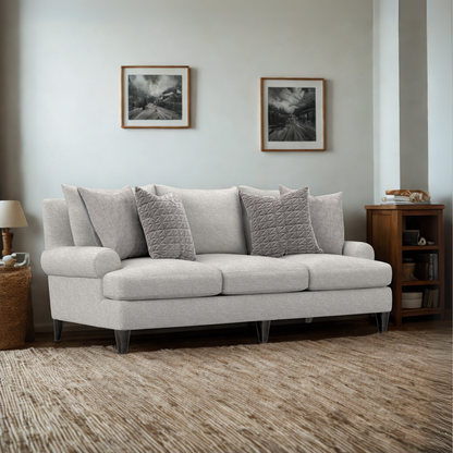 Bernhardt Isabella Fabric Beige Grey 3-Seater Sofa