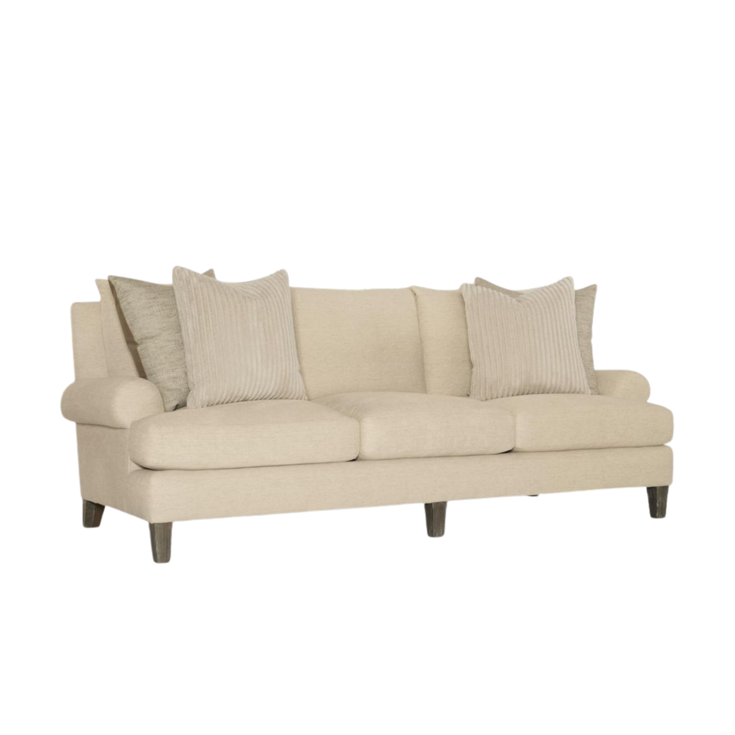 Bernhardt Isabella Fabric Beige Grey 3 Seater Sofa