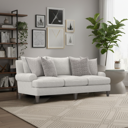 Bernhardt Isabella Fabric Beige Grey 3 Seater Sofa