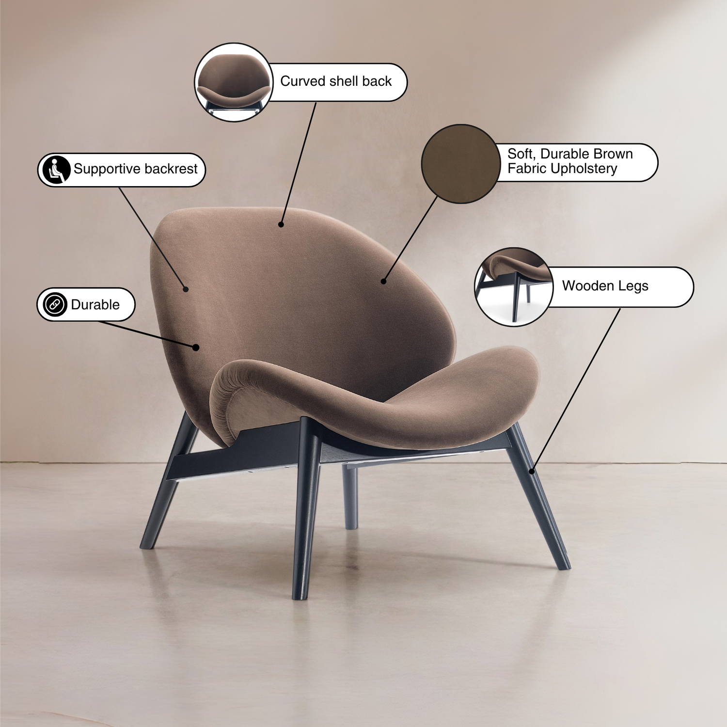 Bernhardt Jett Upholstered Fabric Accent Chair-Comfort Design