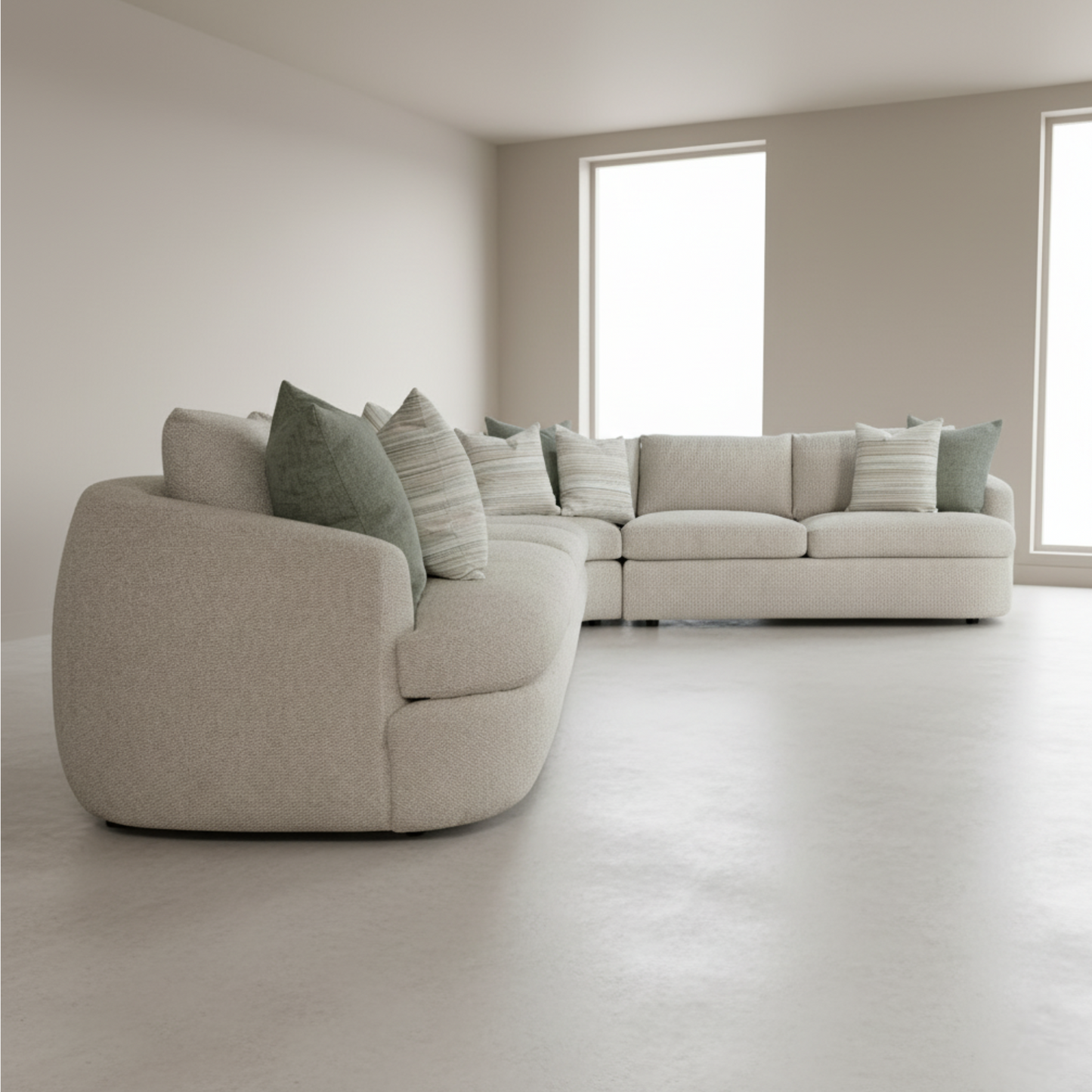 Bernhardt Jules Fabric 5 Piece L-Shape Sectional Sofa-ComfortDesign
